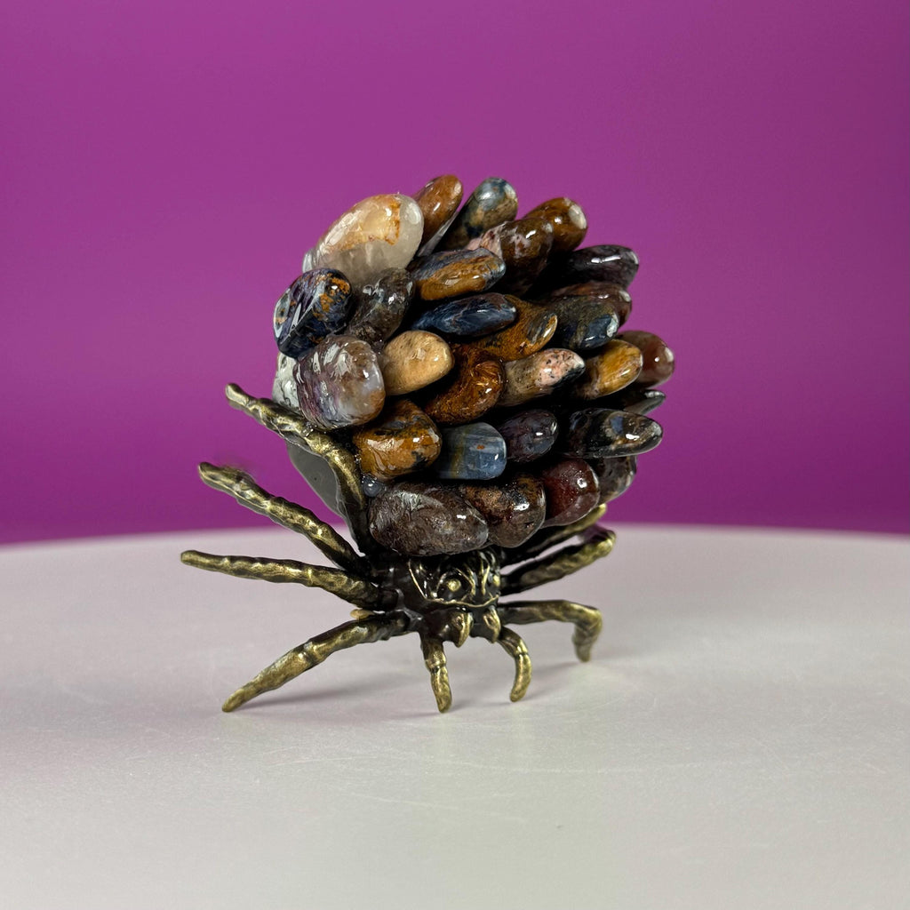 Pietersite Spider Crystal Carving | Halloween Decor | Rare Crystal Gift