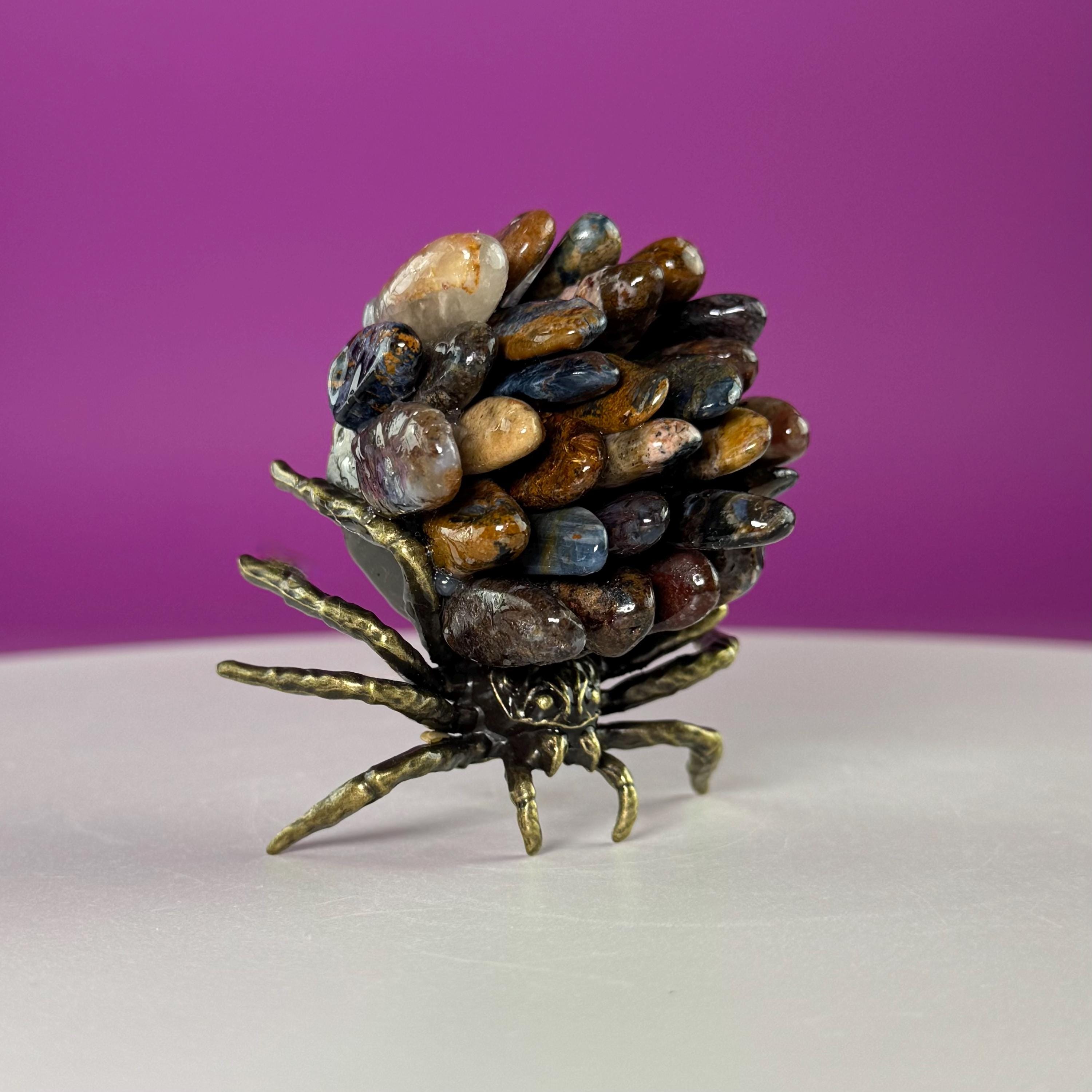 Pietersite Spider Crystal Carving | Halloween Decor | Rare Crystal Gift
