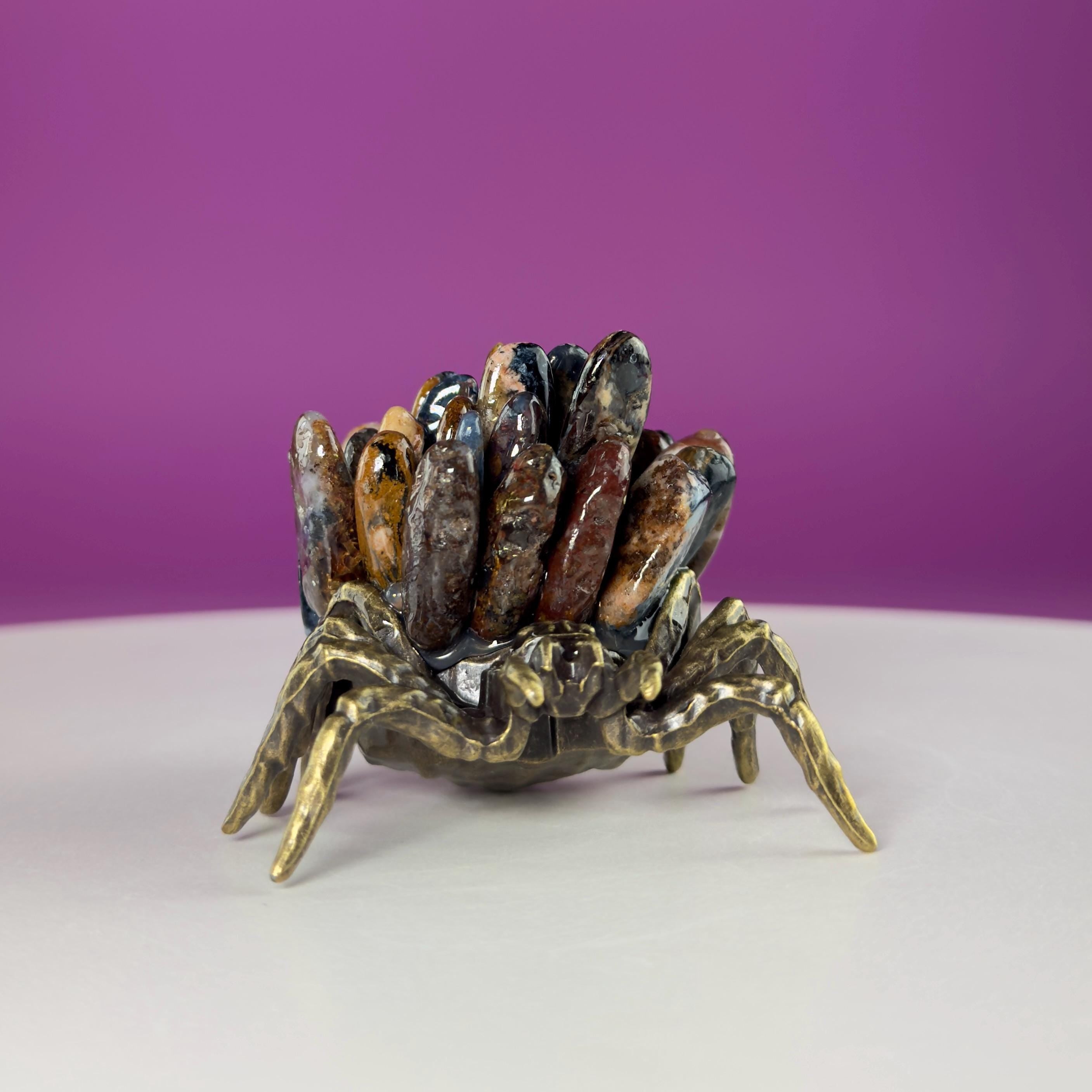 Pietersite Spider Crystal Carving | Halloween Decor | Rare Crystal Gift