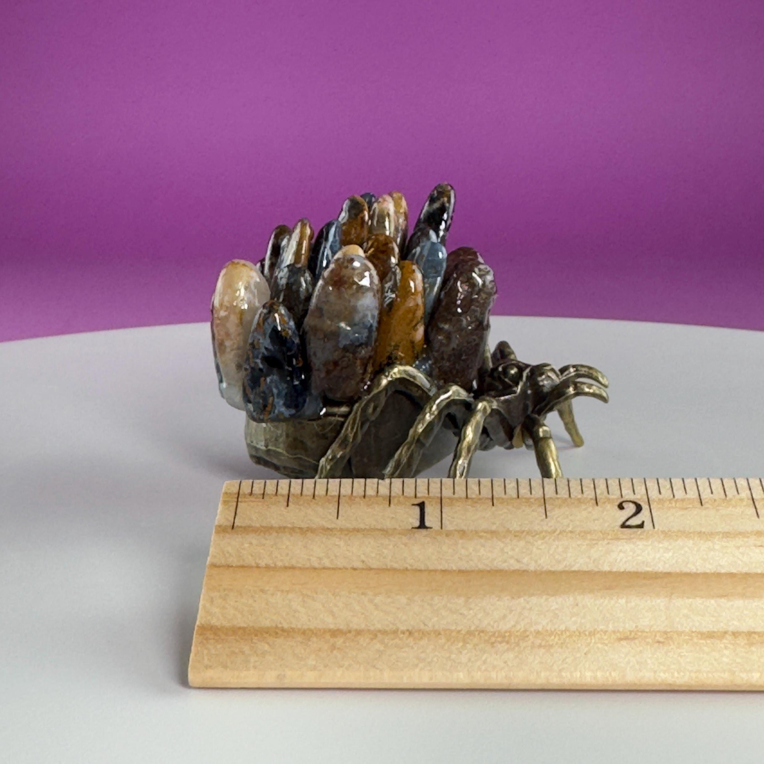 Pietersite Spider Crystal Carving | Halloween Decor | Rare Crystal Gift