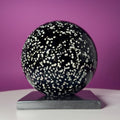 Stardust Obsidian Sphere with Black Onyx Holder Mexico