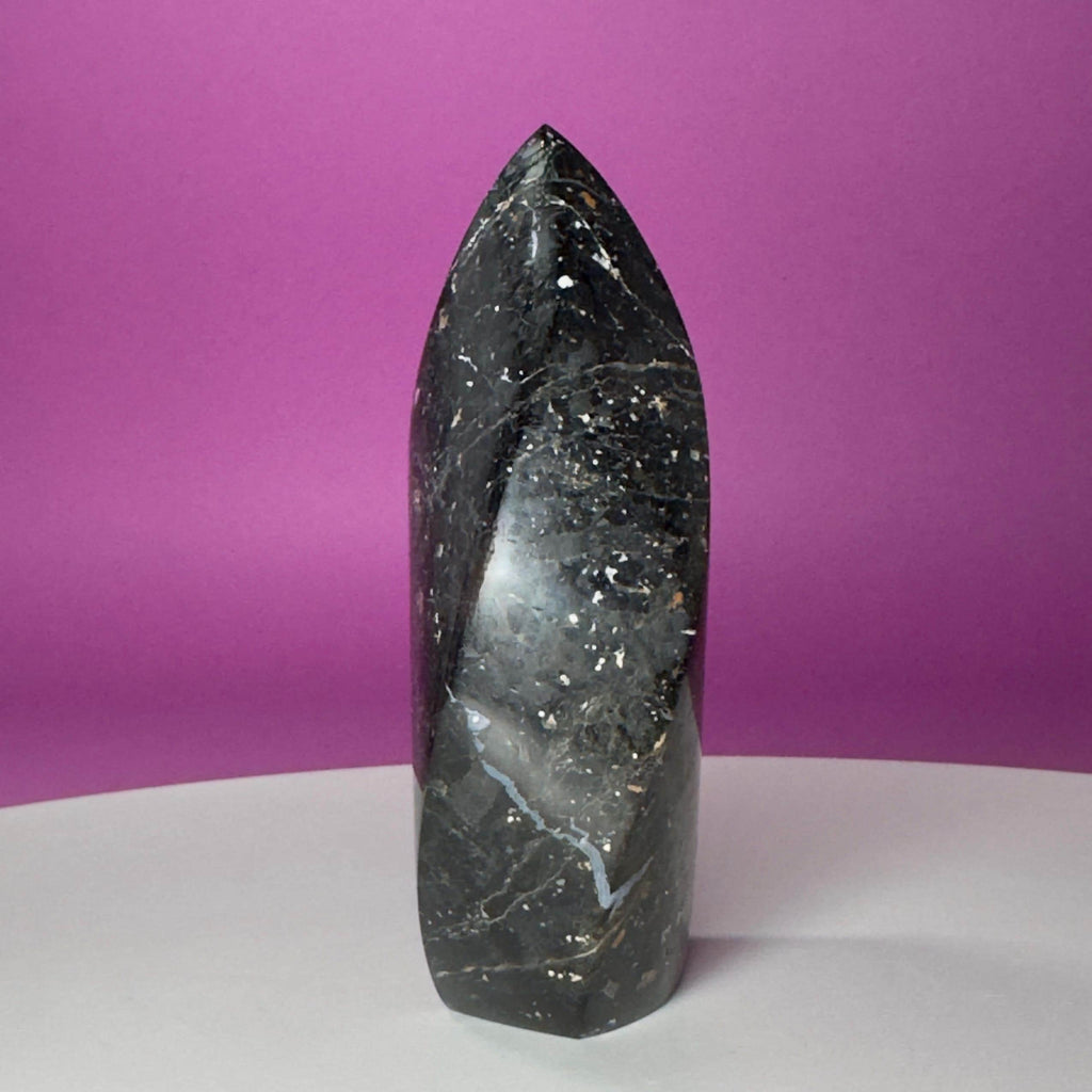 Brazilian Black Tourmaline Flame | Polished Natural Crystal