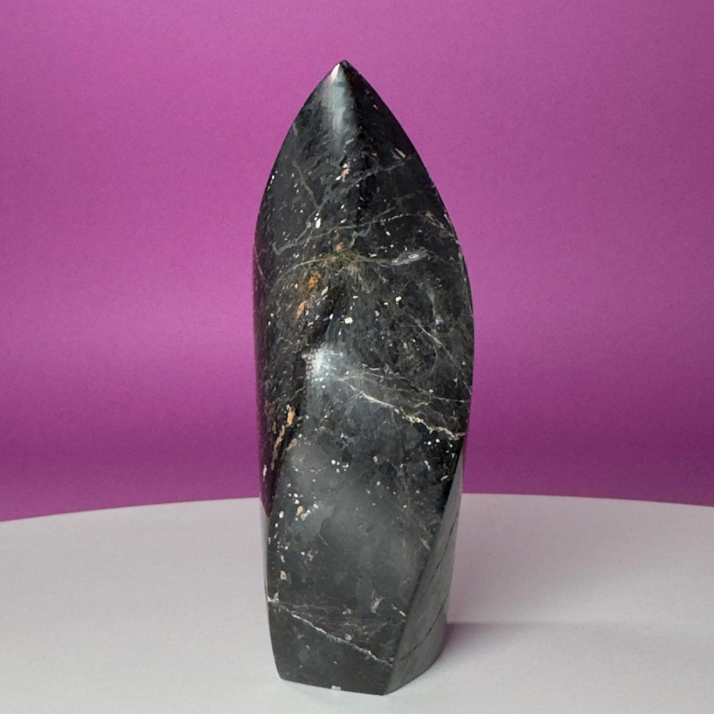 Brazilian Black Tourmaline Flame | Polished Natural Crystal