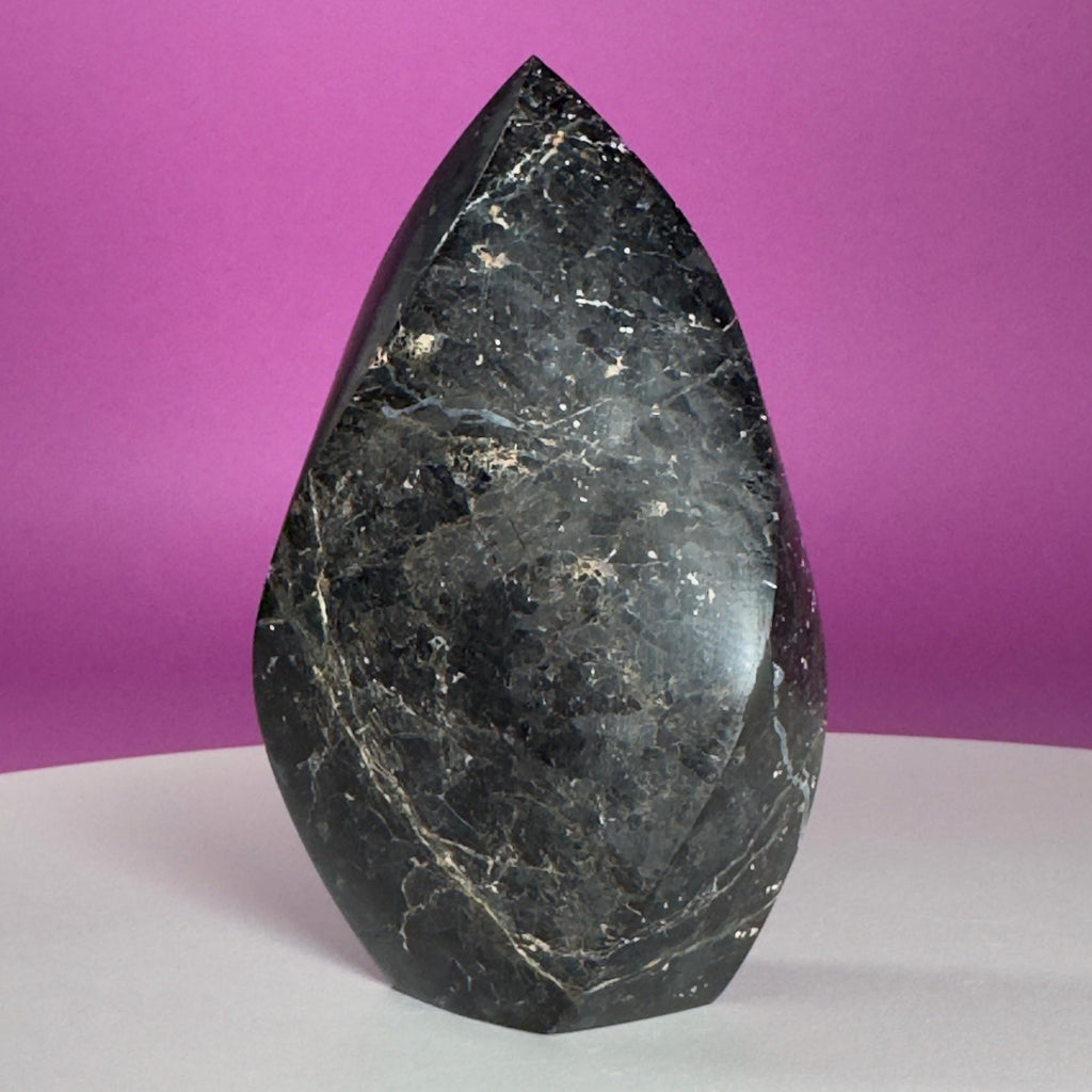 Brazilian Black Tourmaline Flame | Polished Natural Crystal