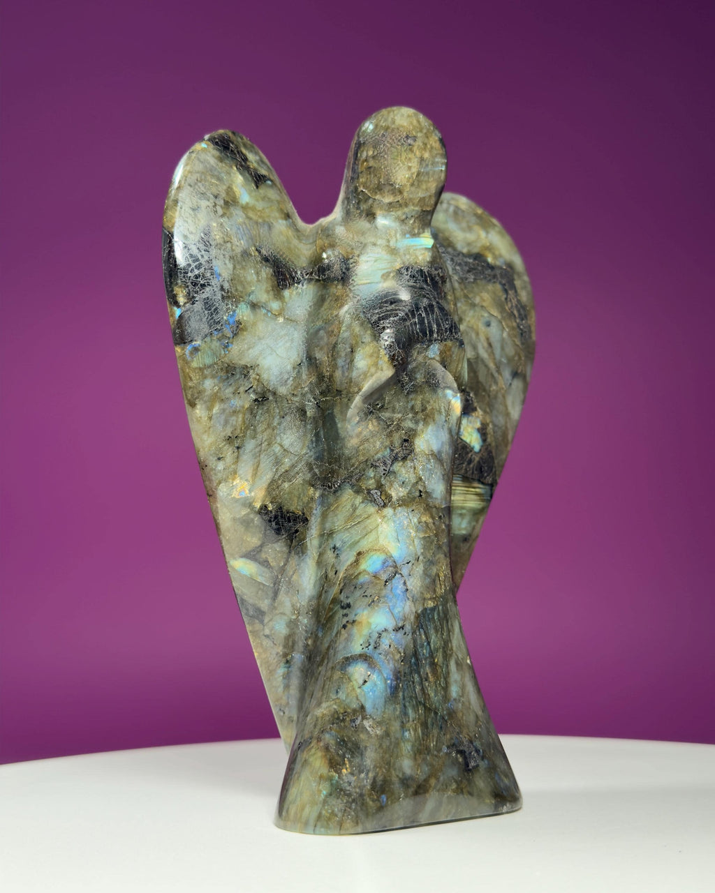 Labradorite Angel Carving | Large Crystal Guardian Statue