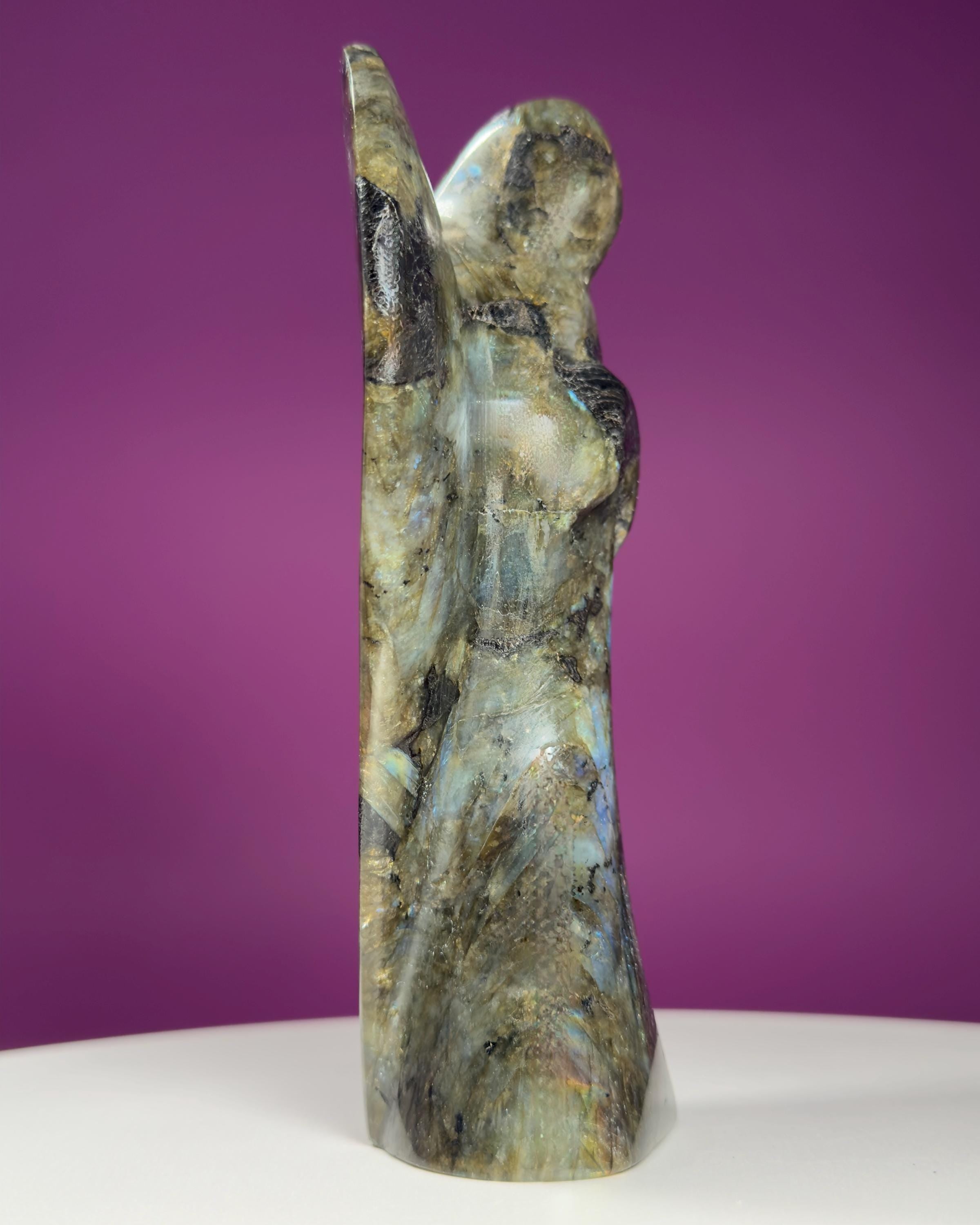 Labradorite Angel Carving | Large Crystal Guardian Statue