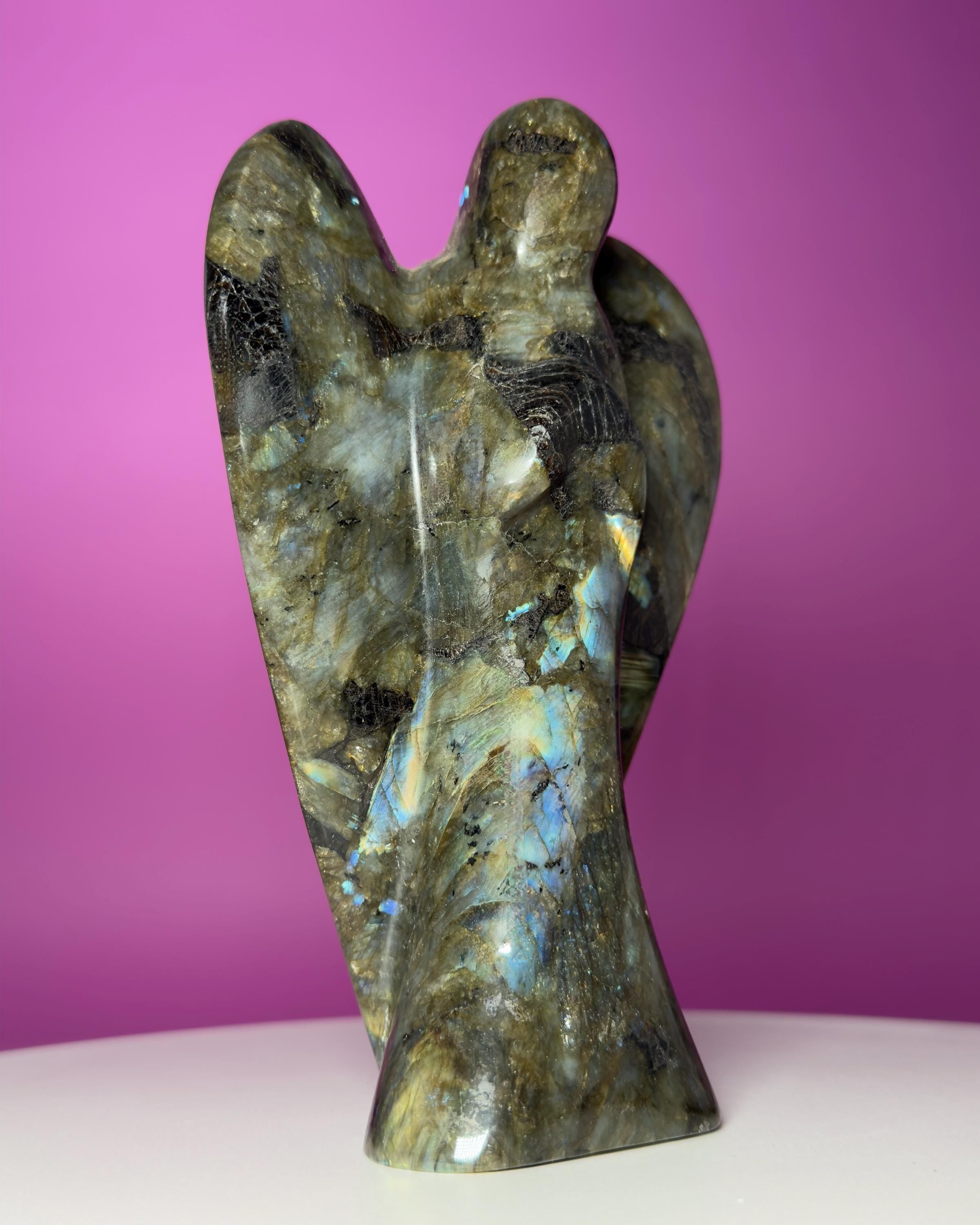 Labradorite Angel Carving | Large Crystal Guardian Statue
