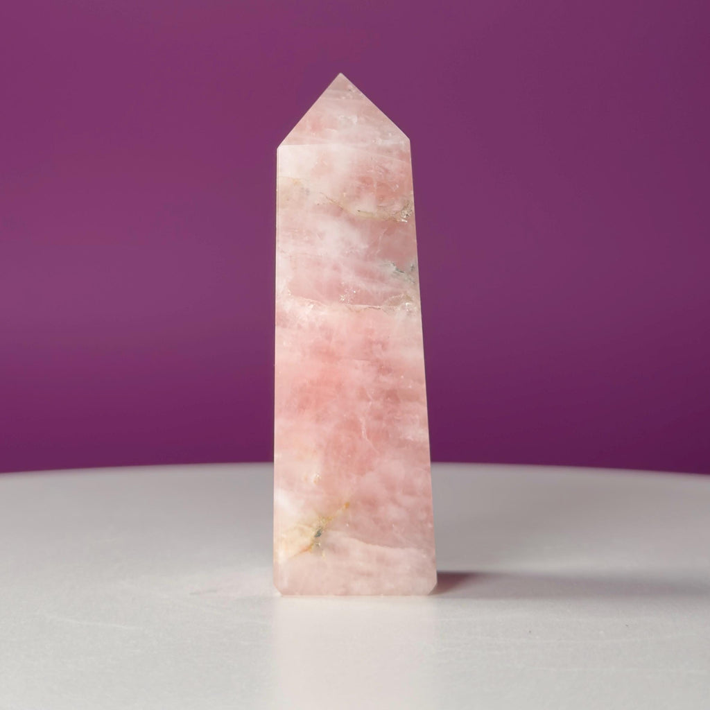 Rose Quartz Tower Pink Crystal Point Love Stone Healing Crystal