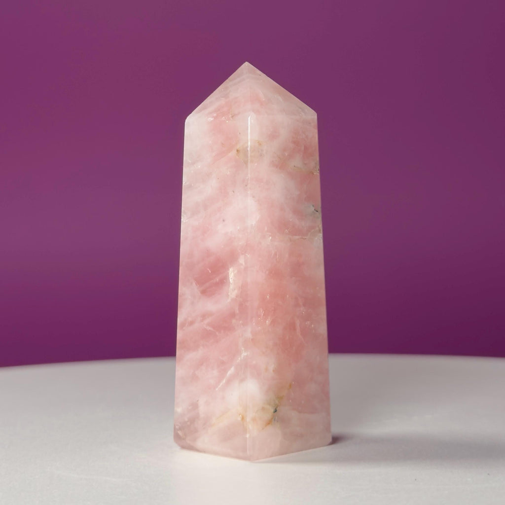 Rose Quartz Tower Pink Crystal Point Love Stone Healing Crystal