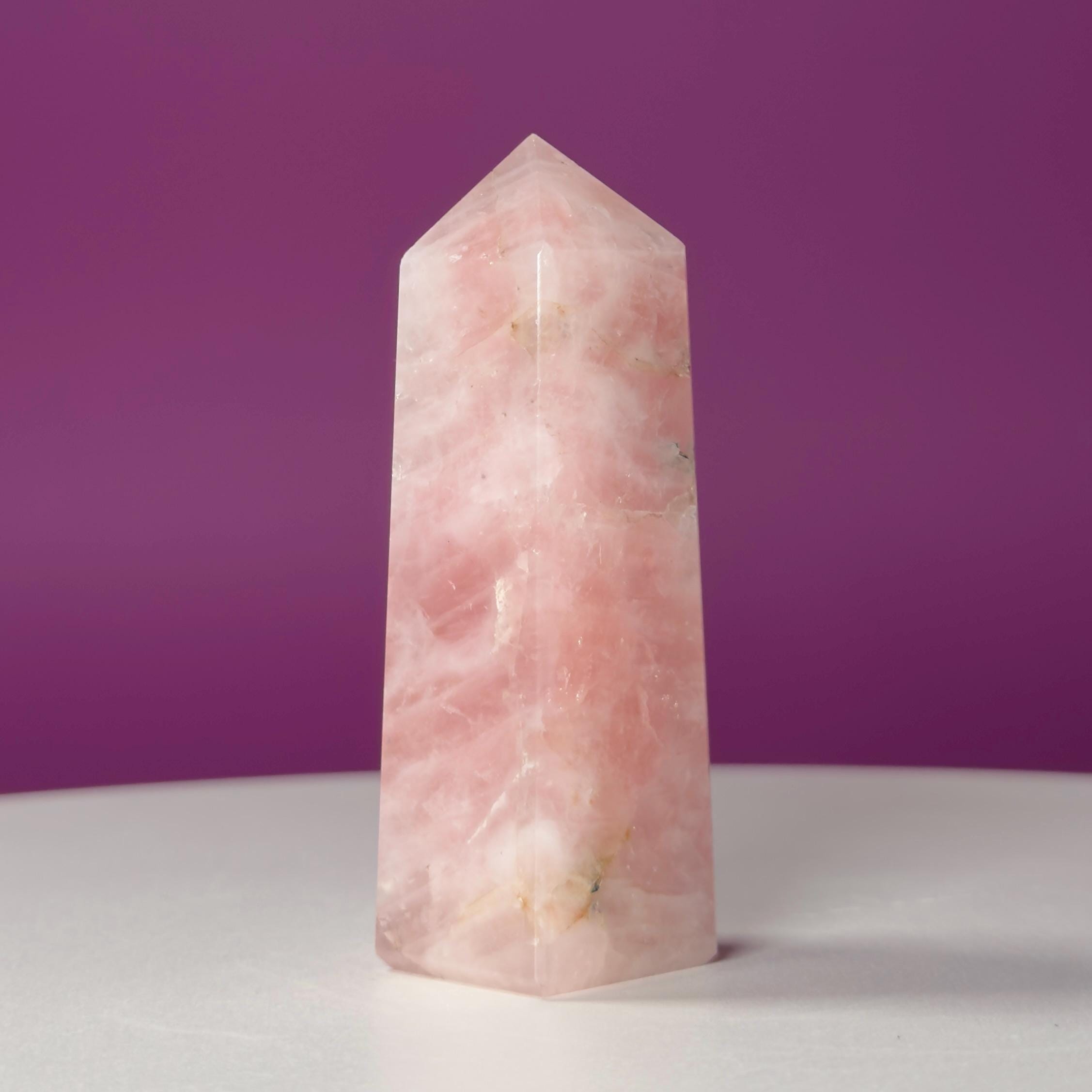 Rose Quartz Tower Pink Crystal Point Love Stone Healing Crystal