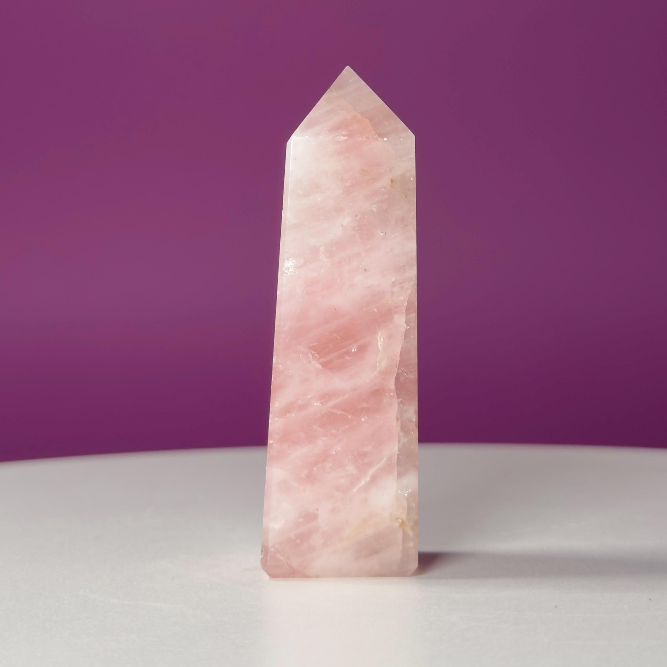 Rose Quartz Tower Pink Crystal Point Love Stone Healing Crystal