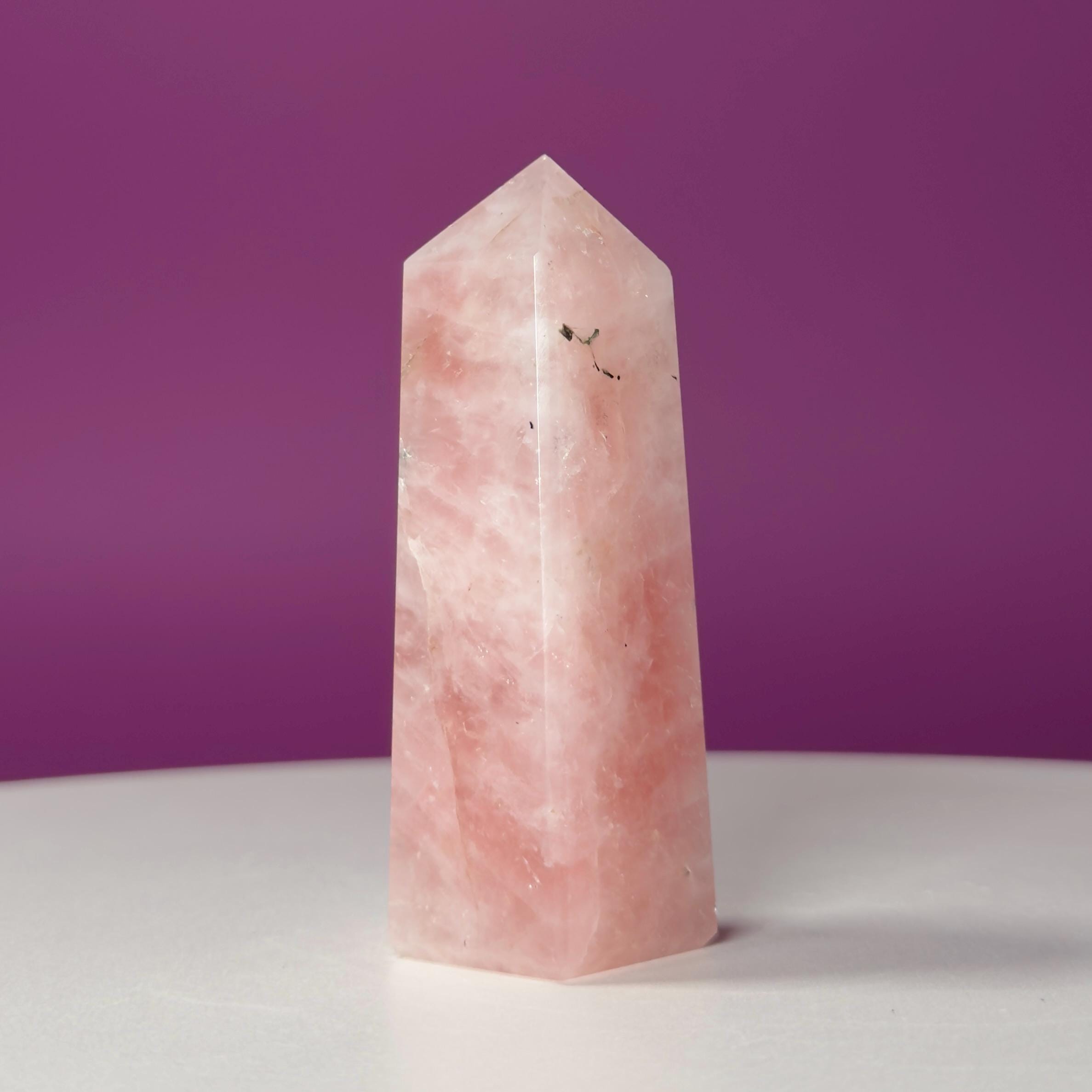 Rose Quartz Tower Pink Crystal Point Love Stone Healing Crystal