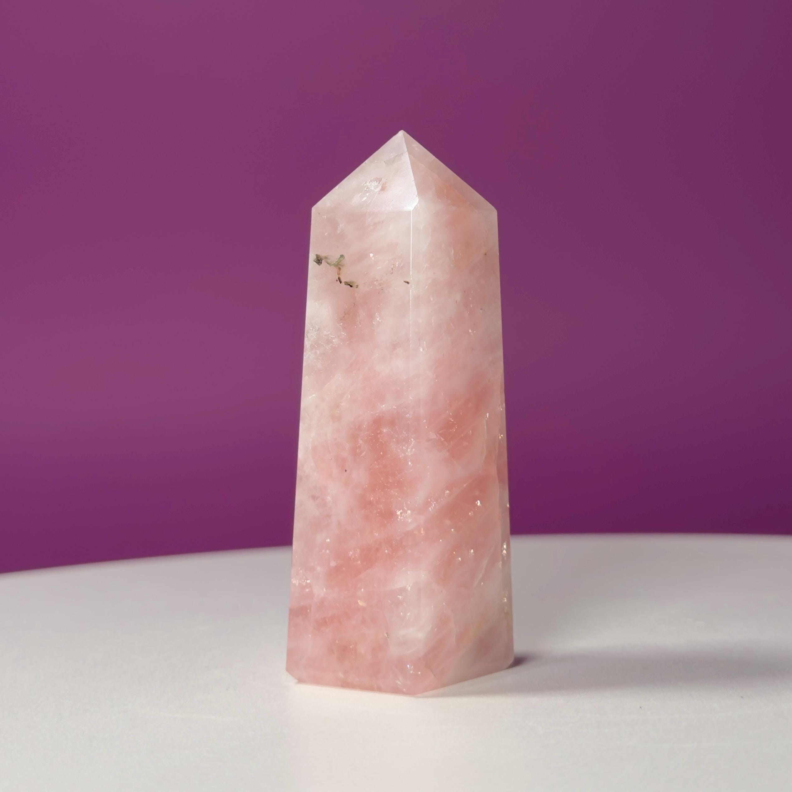 Rose Quartz Tower Pink Crystal Point Love Stone Healing Crystal