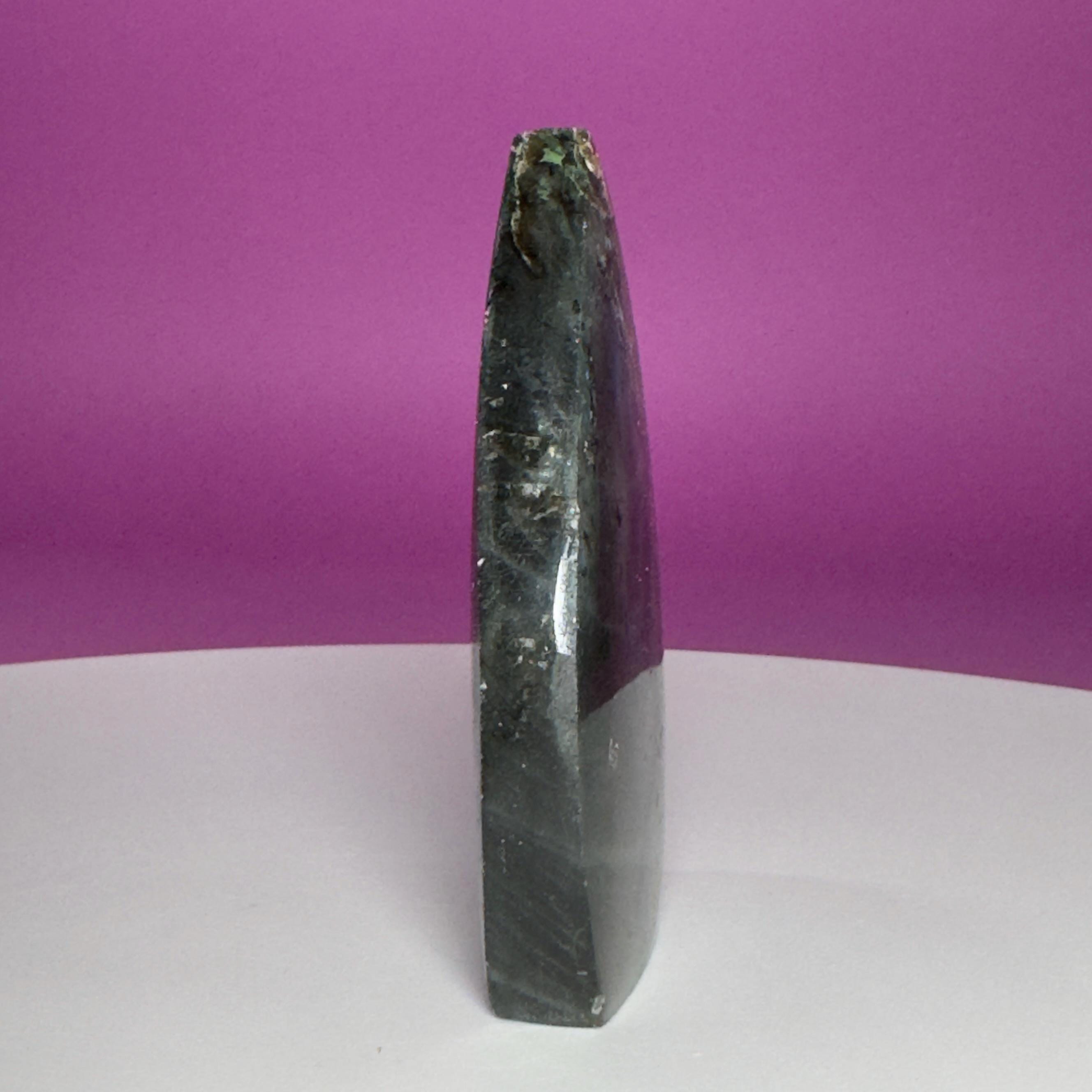 Finland Labradorite Flame | Premium Spectrolite Crystal Display | Akoni Crystals