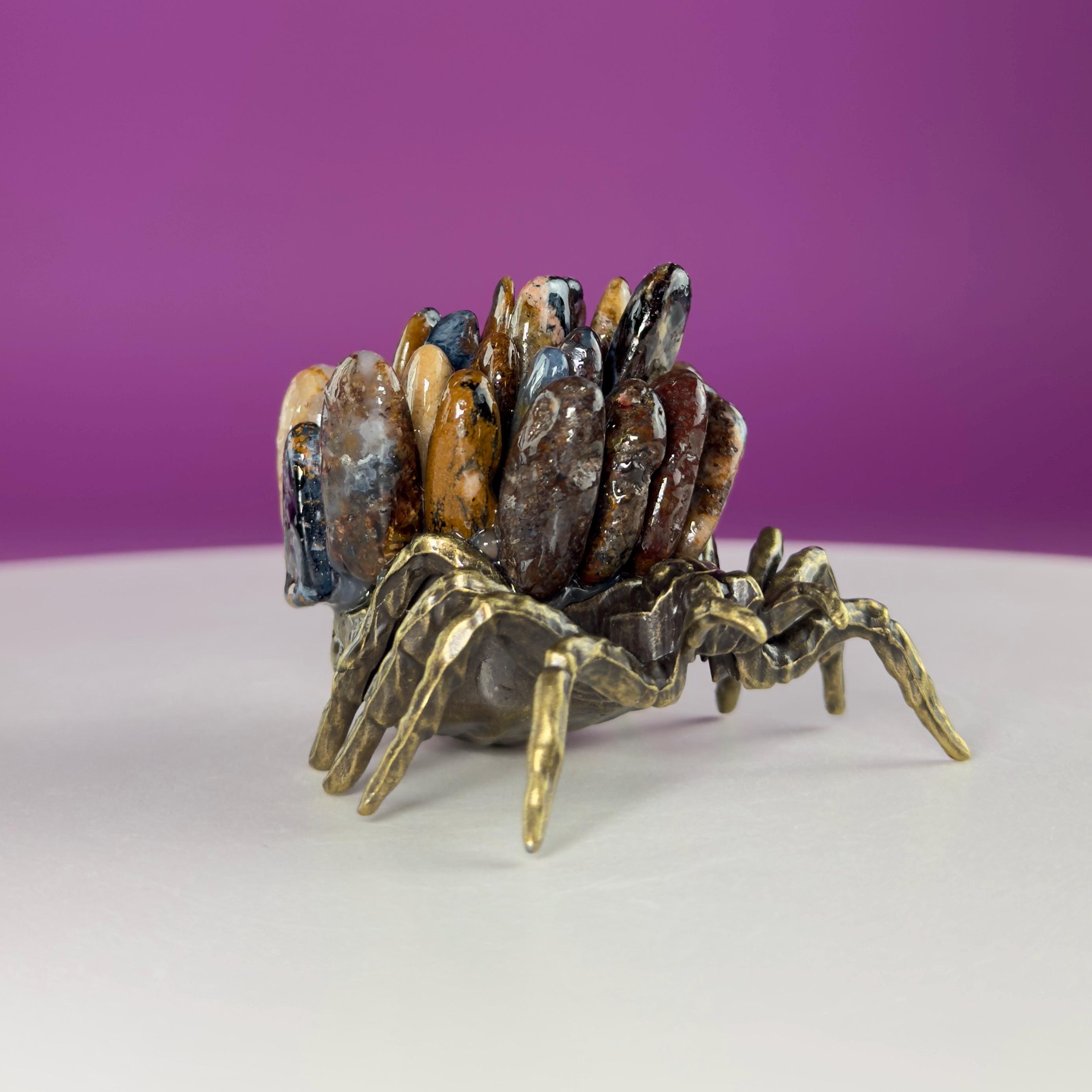 Pietersite Spider Crystal Carving | Halloween Decor | Rare Crystal Gift