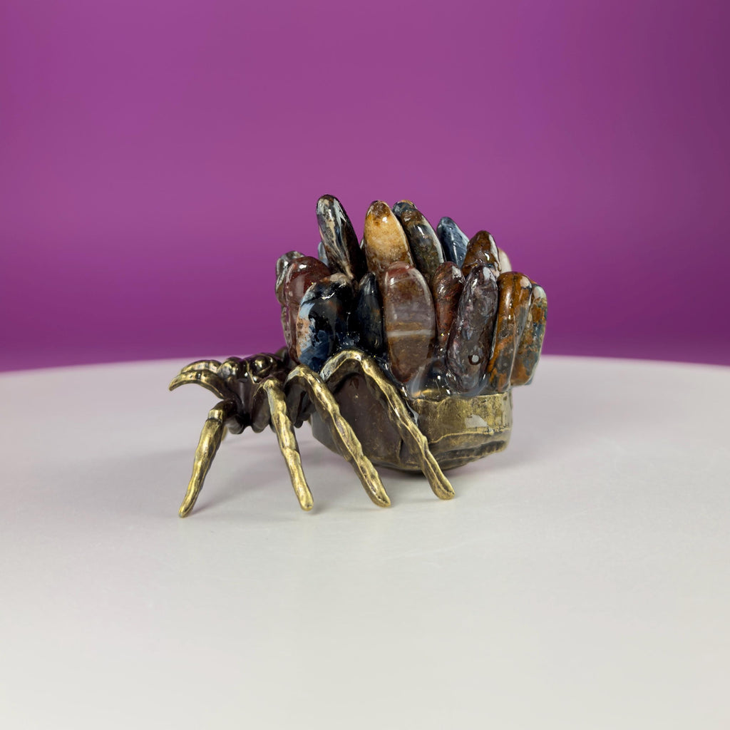 Pietersite Spider Crystal Carving | Halloween Decor | Rare Crystal Gift