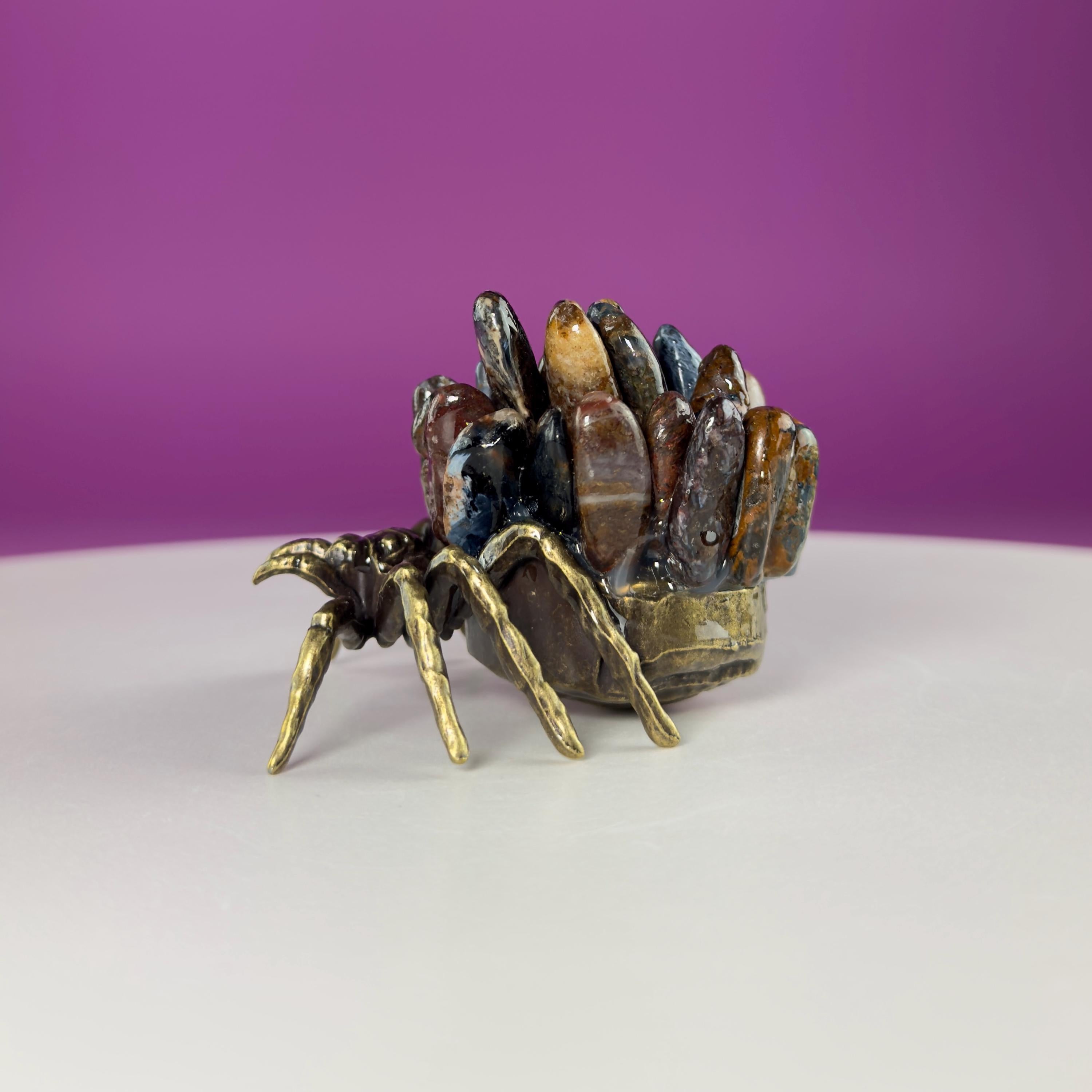 Pietersite Spider Crystal Carving | Halloween Decor | Rare Crystal Gift