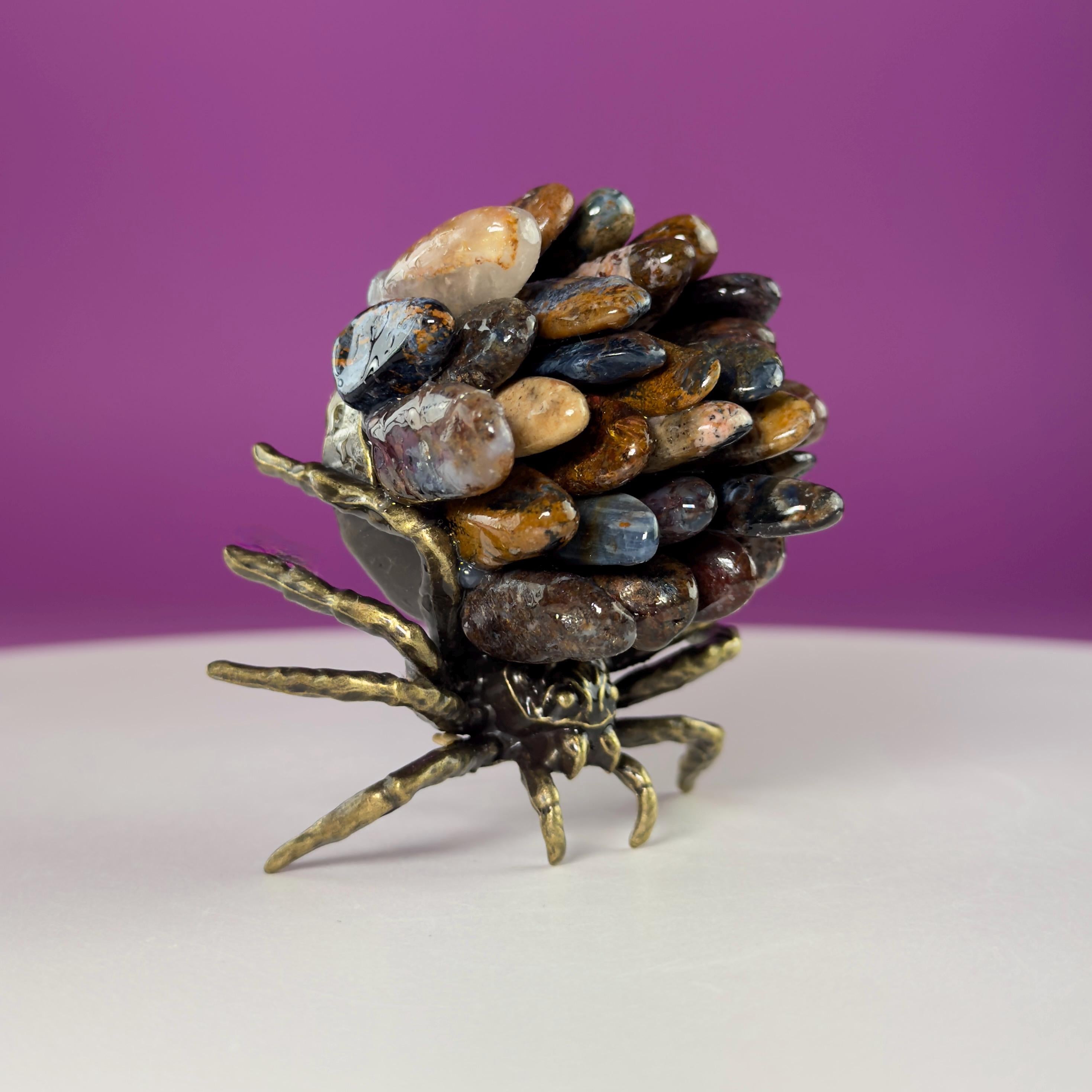 Pietersite Spider Crystal Carving | Halloween Decor | Rare Crystal Gift