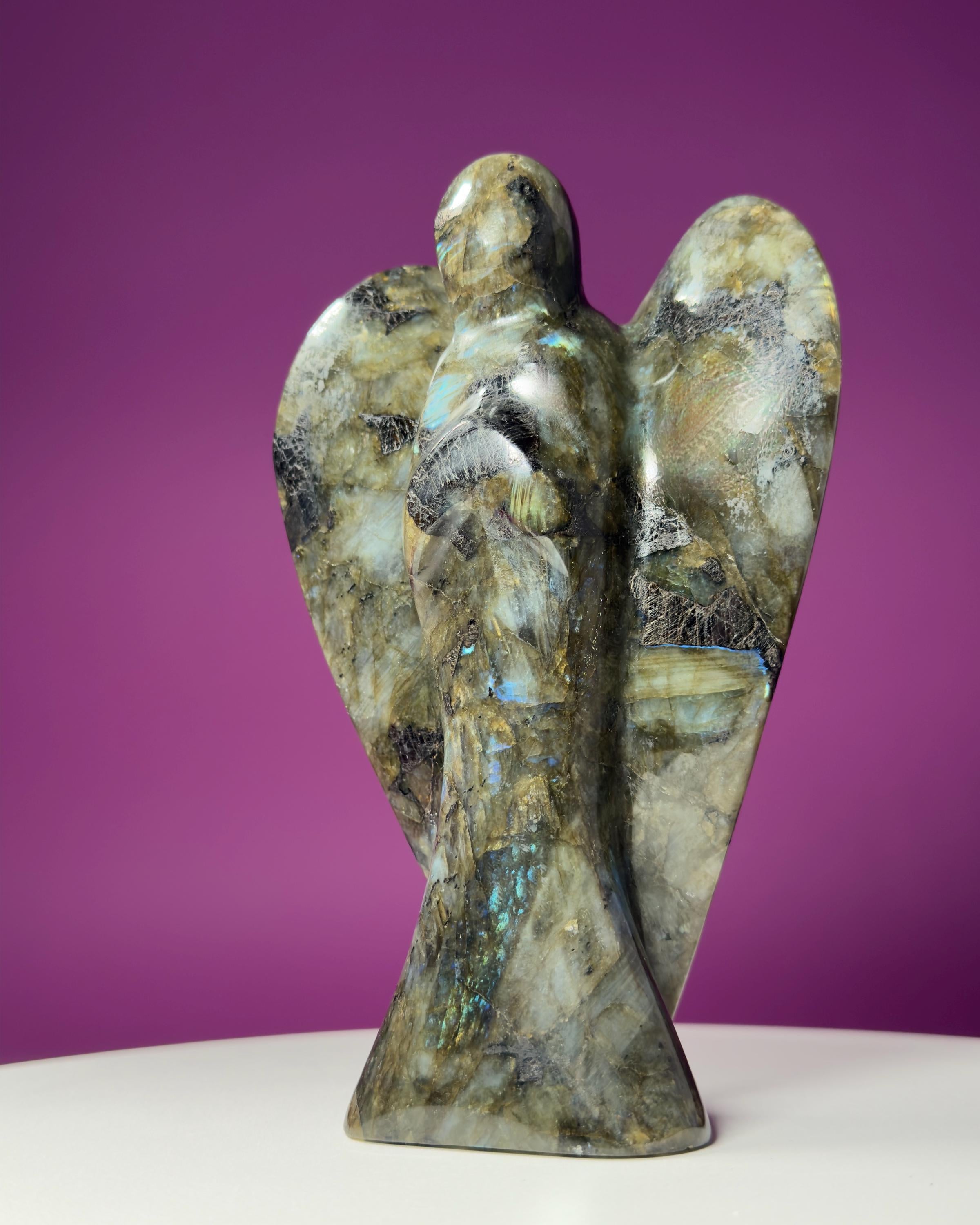 Labradorite Angel Carving | Large Crystal Guardian Statue