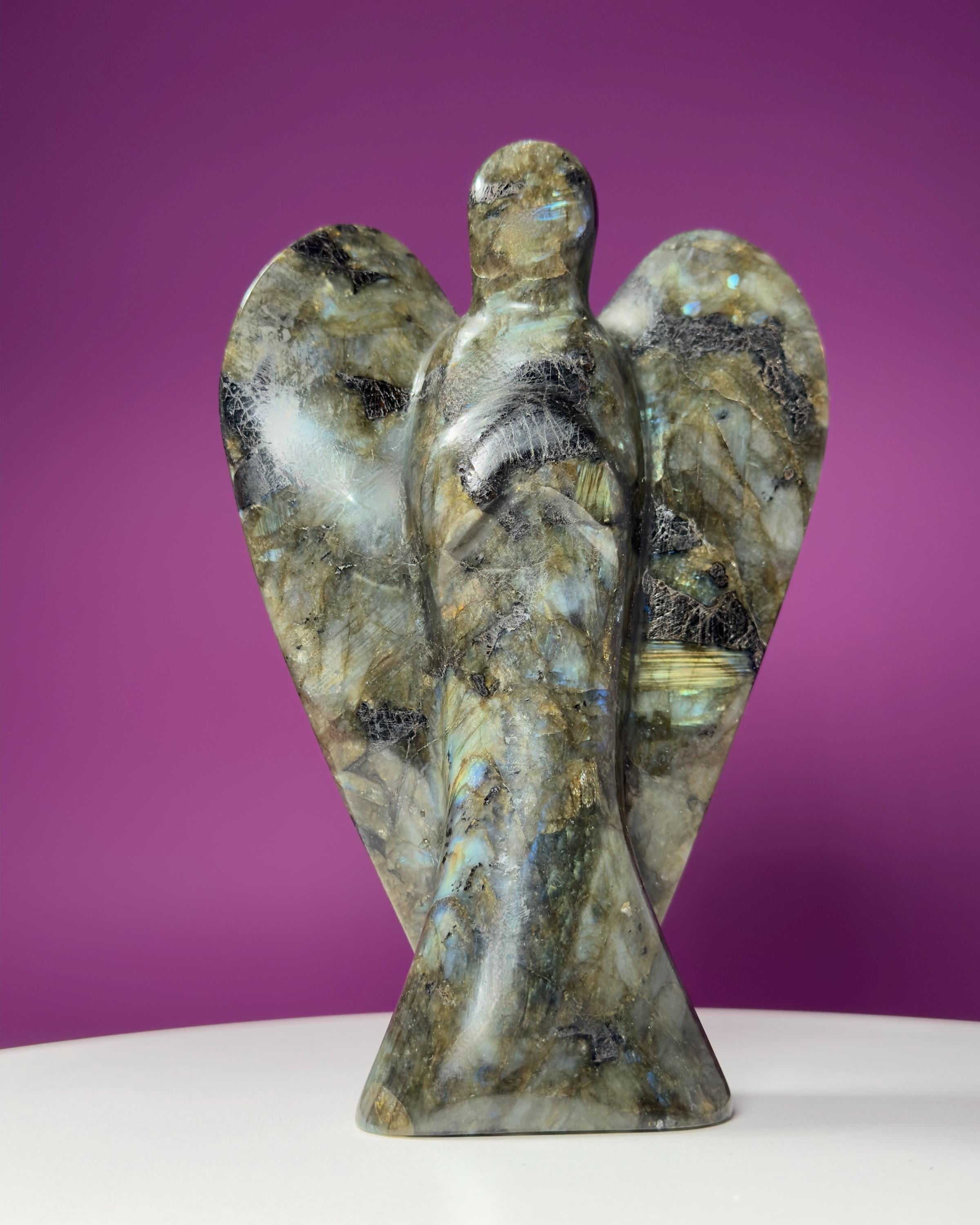 Labradorite Angel Carving | Large Crystal Guardian Statue