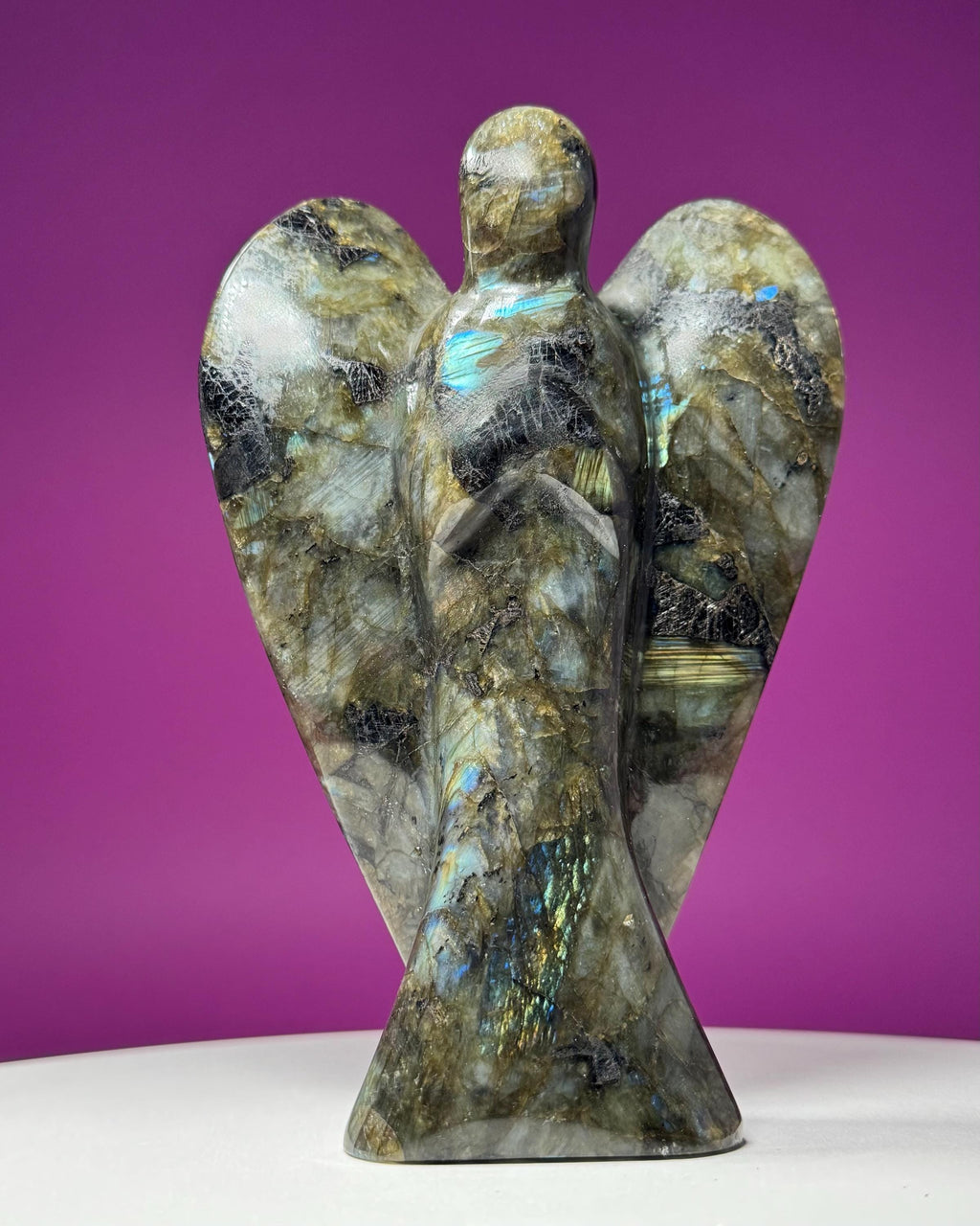 Labradorite Angel Carving | Large Crystal Guardian Statue