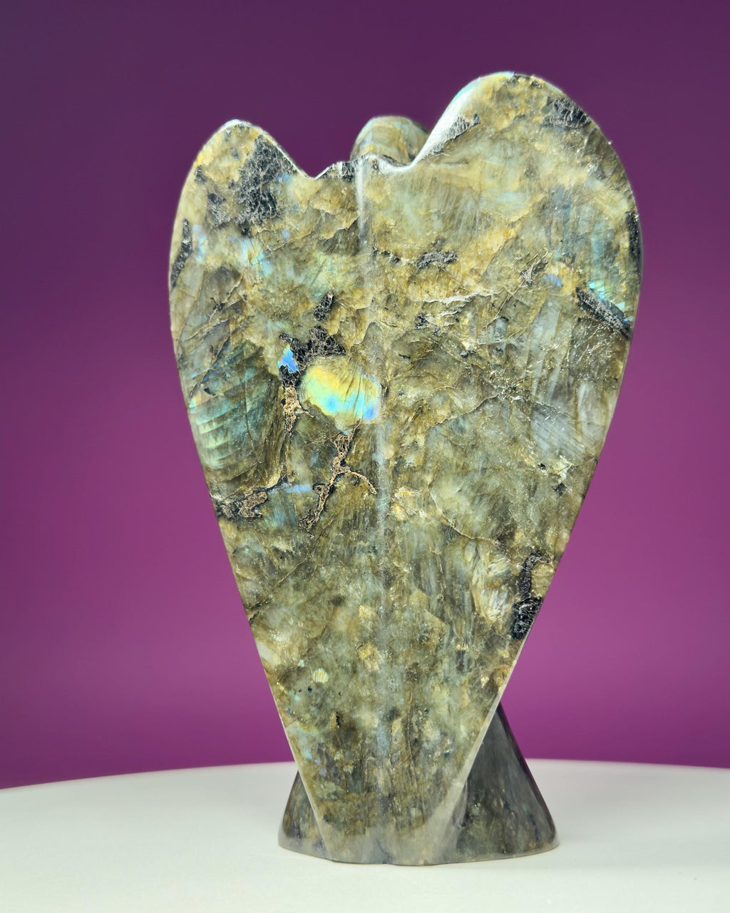 Labradorite Angel Carving | Large Crystal Guardian Statue