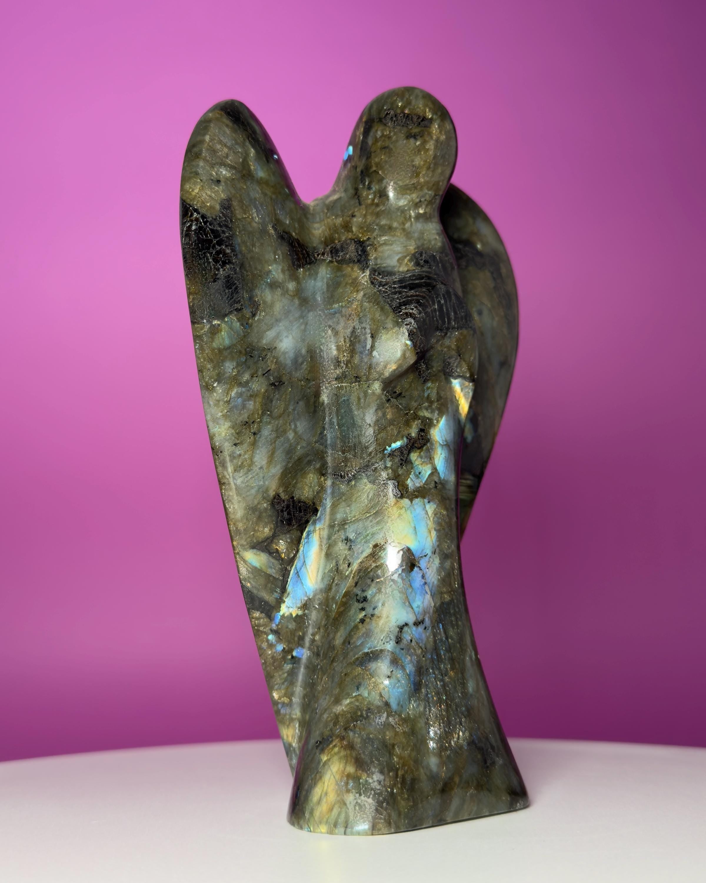 Labradorite Angel Carving | Large Crystal Guardian Statue