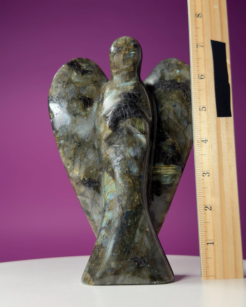 Labradorite Angel Carving | Large Crystal Guardian Statue