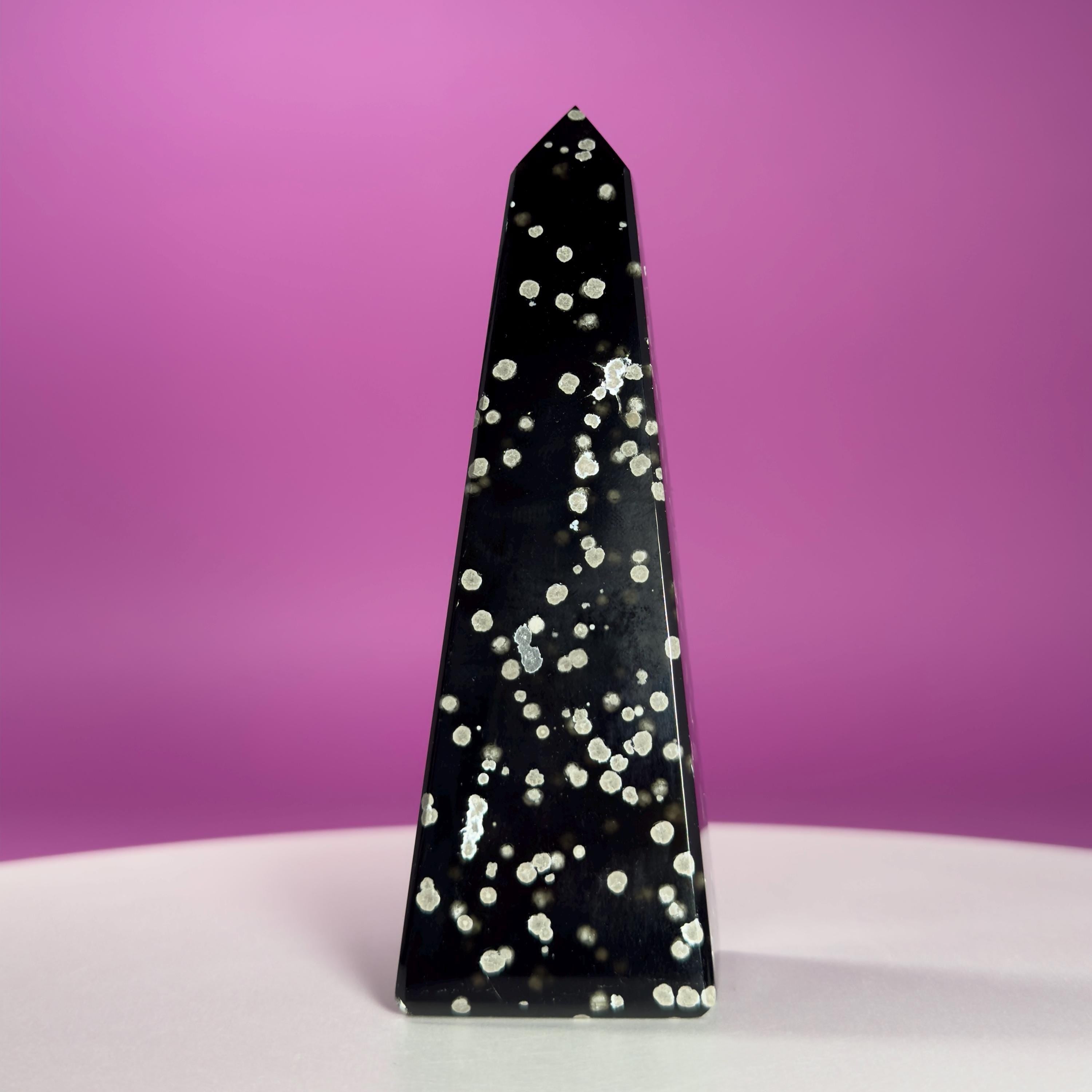 Stardust Obsidian Point | Mexican Obsidian Obelisk