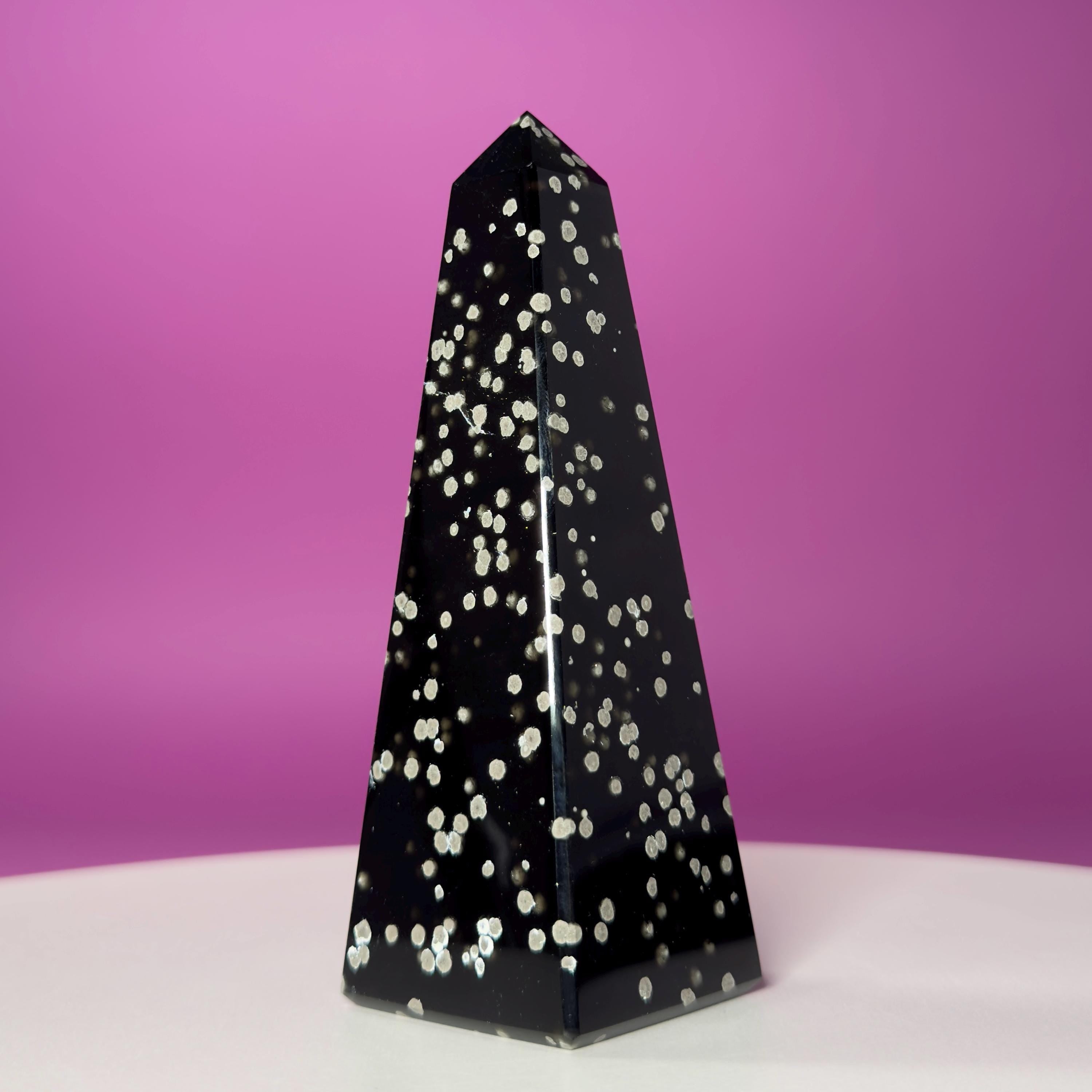 Stardust Obsidian Point | Mexican Obsidian Obelisk