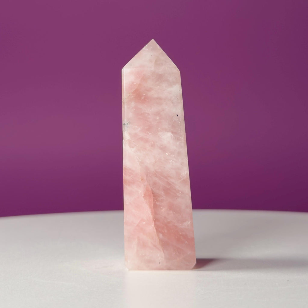 Rose Quartz Tower Pink Crystal Point Love Stone Healing Crystal