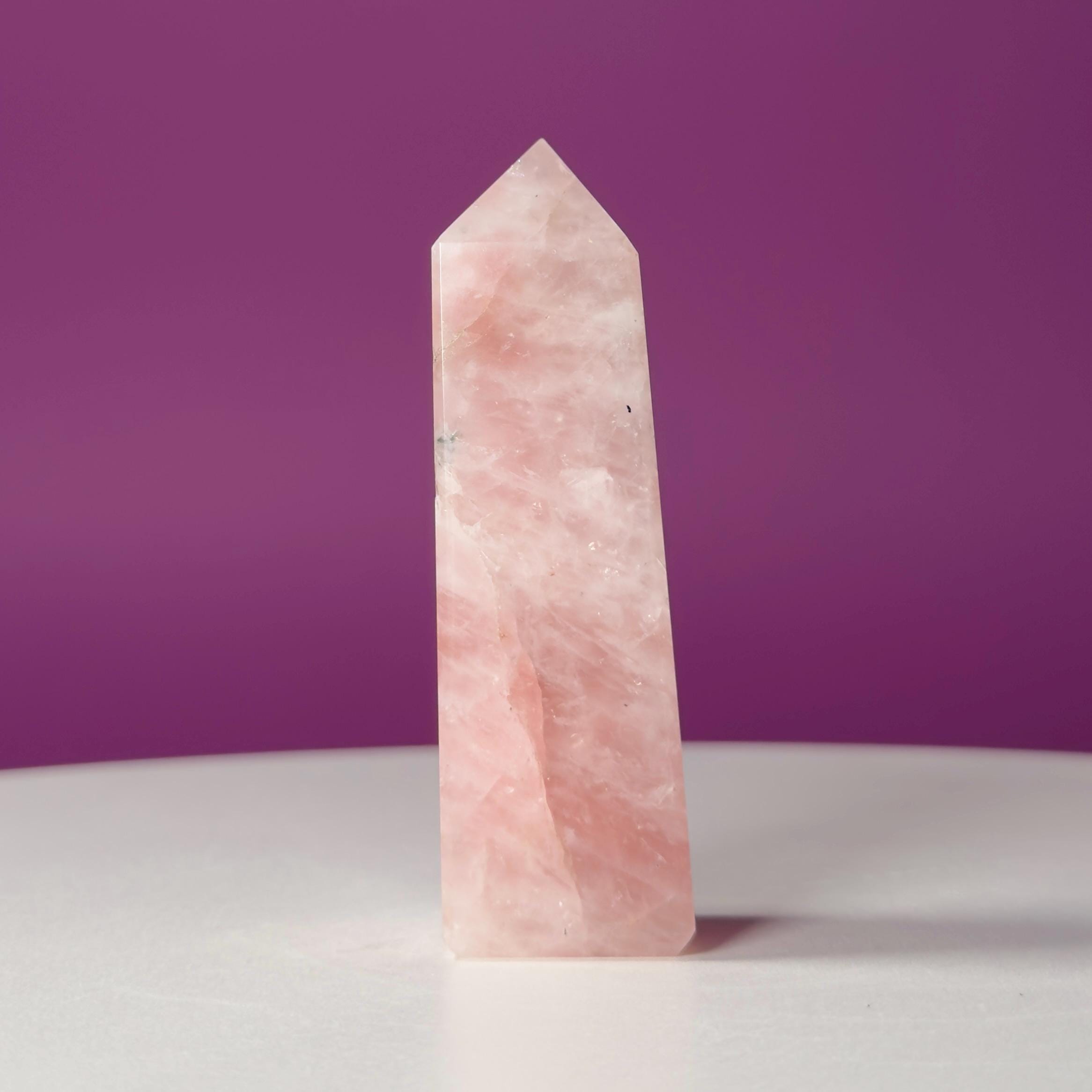 Rose Quartz Tower Pink Crystal Point Love Stone Healing Crystal