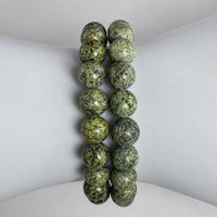 Natural Epidote 8mm Bracelet – Green Crystal Stretch Bracelet