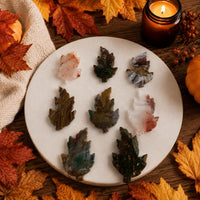 Fall Leaf Crystal Carving – Choose Your Natural Stone