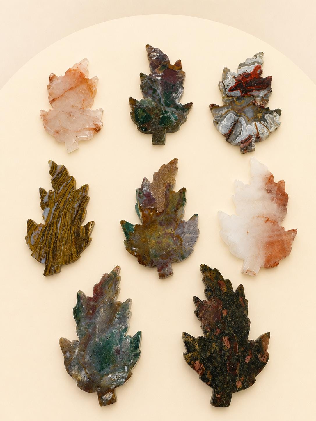 Fall Leaf Crystal Carving – Choose Your Natural Stone