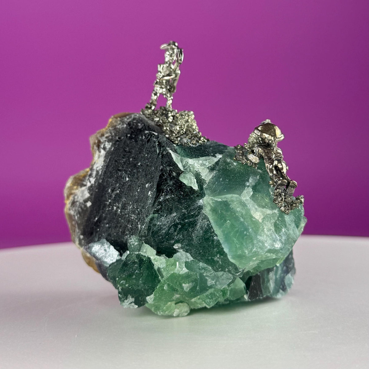 Fluorite with Pyrite Miners UV Reactive Display Specimen