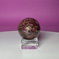 Star Aragonite Sphere with Glass Stand