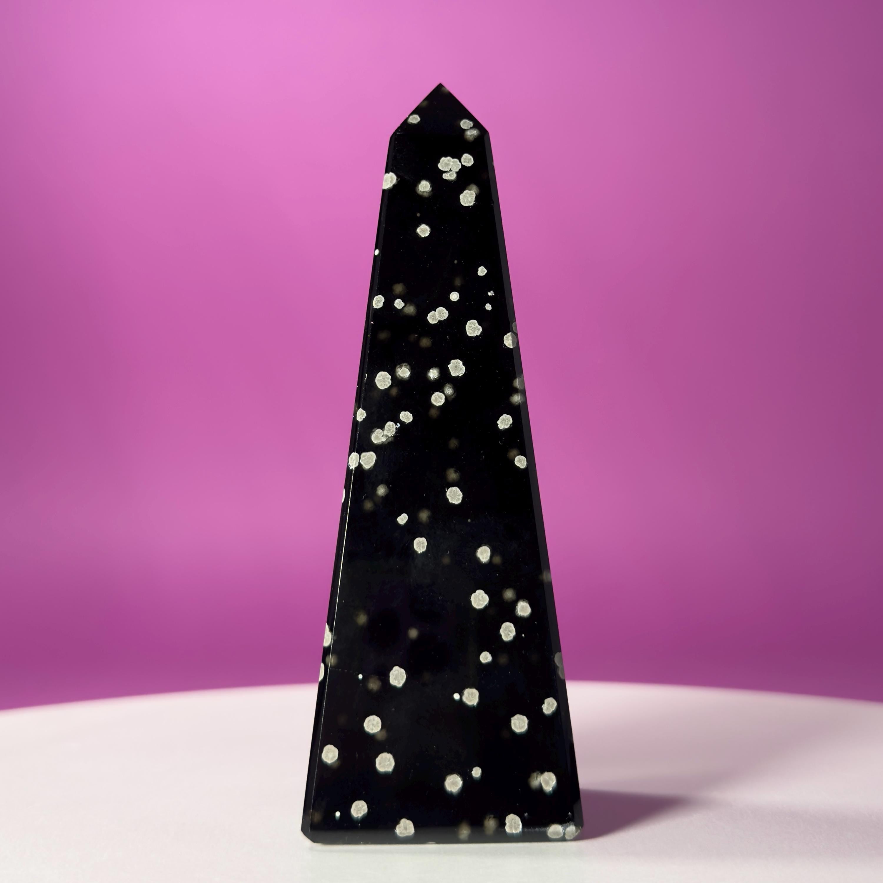 Stardust Obsidian Point | Mexican Obsidian Obelisk