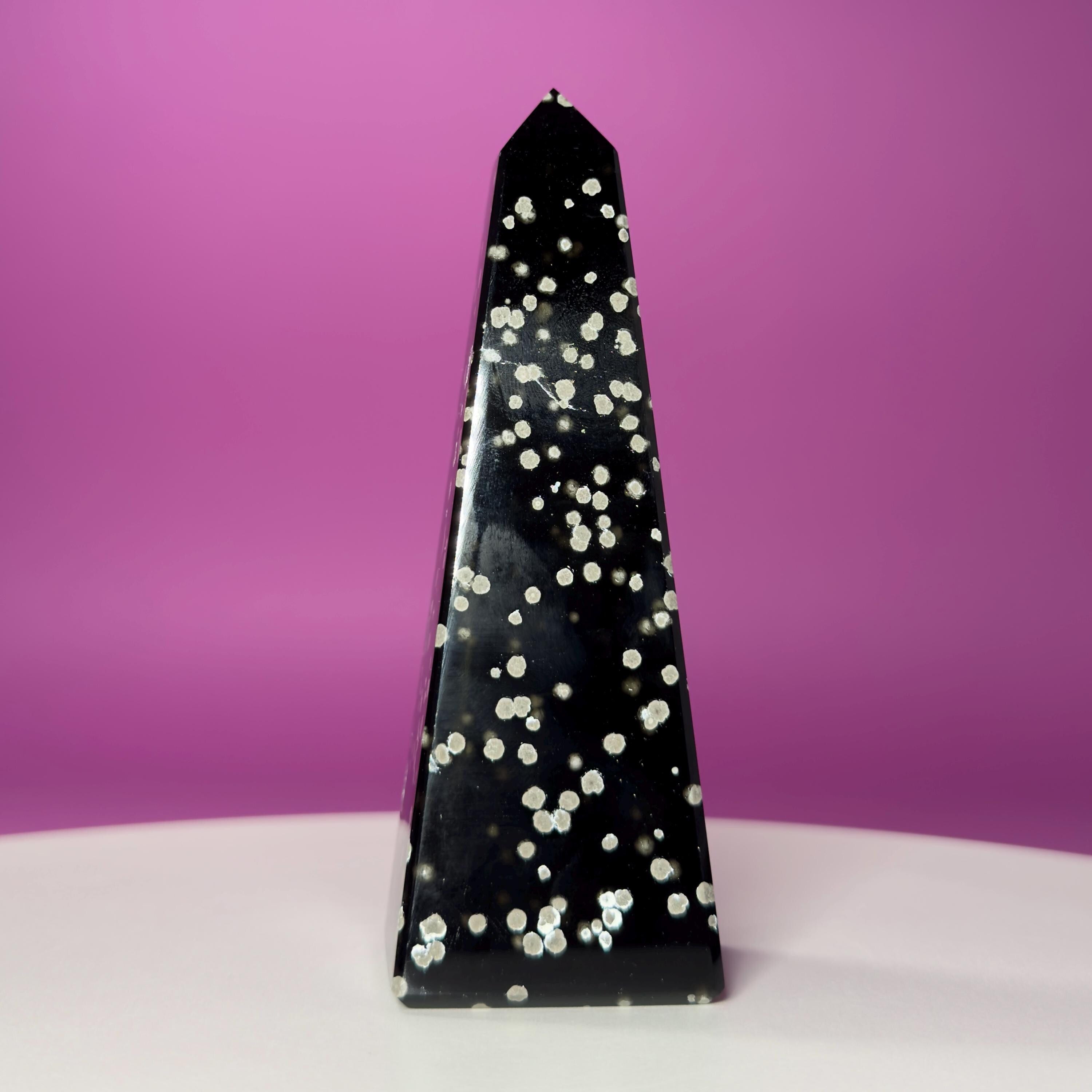 Stardust Obsidian Point | Mexican Obsidian Obelisk