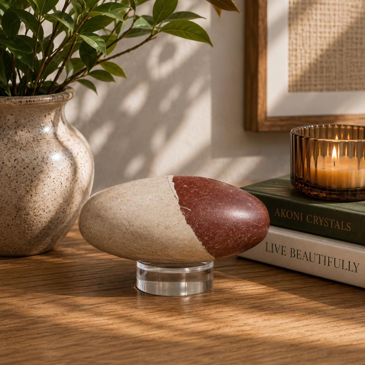 Shiva Lingam Stone from the Narmada River, India – Sacred Meditation Stone