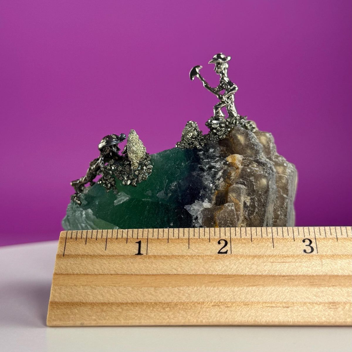 Fluorite with Pyrite Miners UV Reactive Display Specimen