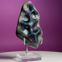 Rainbow Obsidian Free Form with Display Stand | Colorful Banding