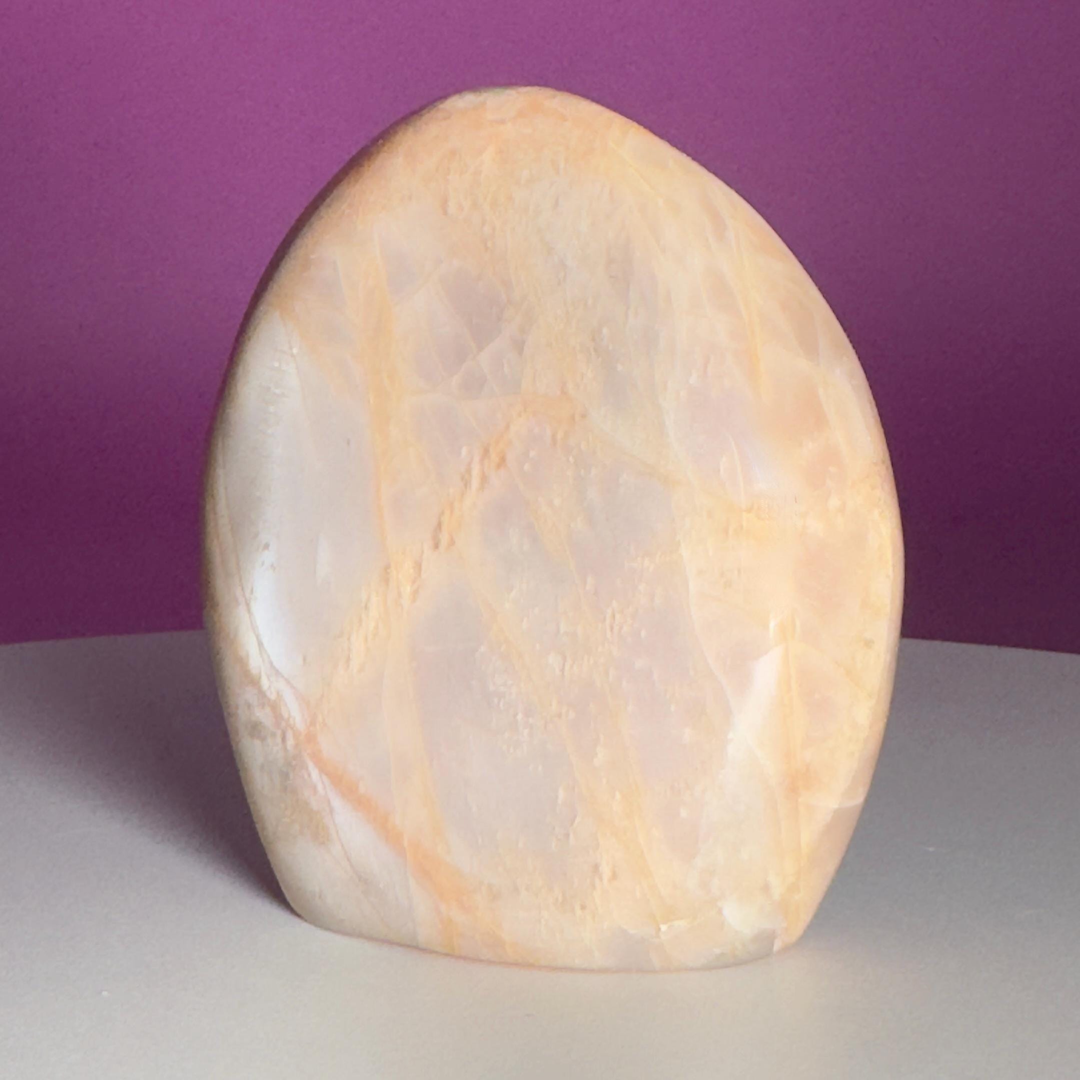 Peach Moonstone Free Form | Flashy Moonstone Crystal | 320g
