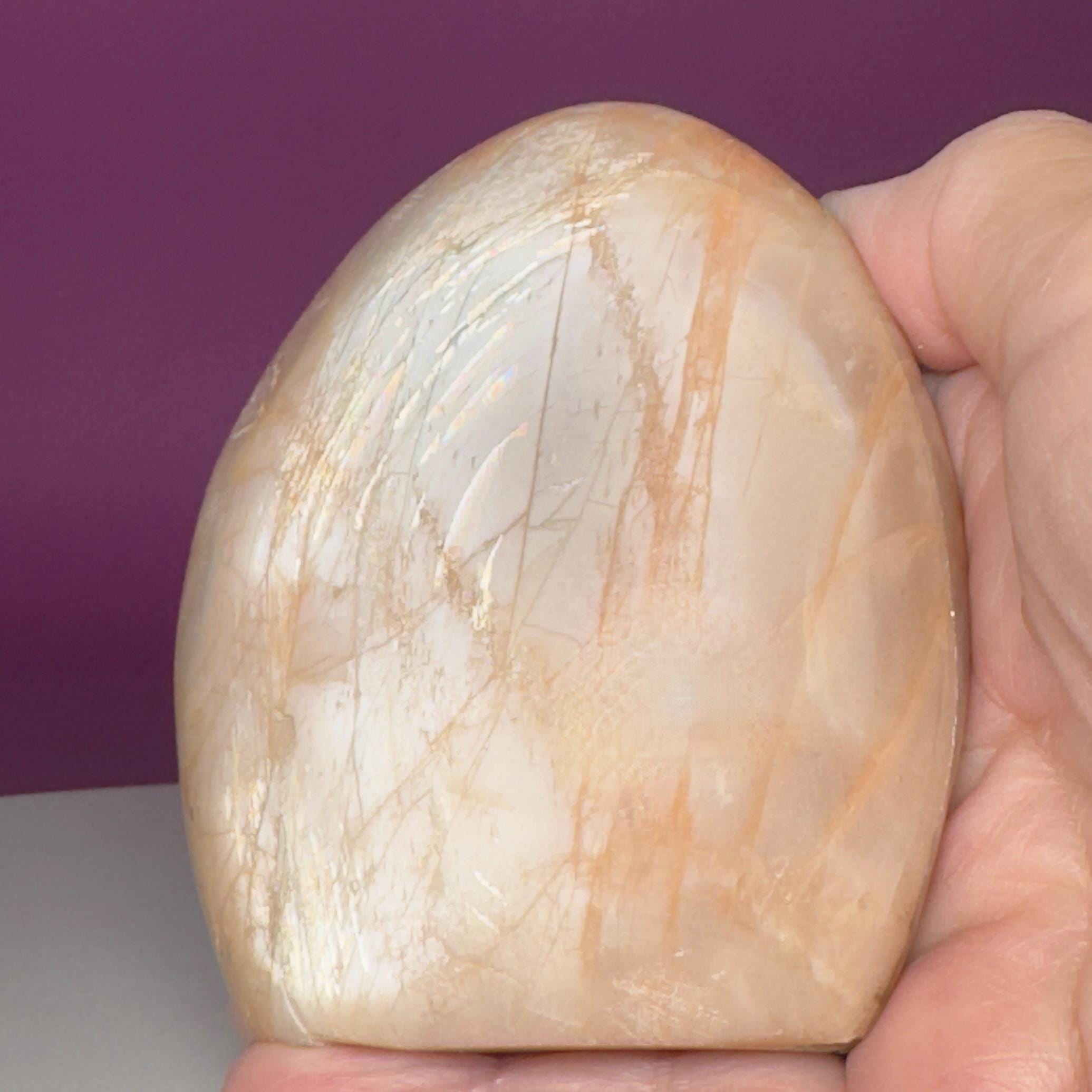 Peach Moonstone Free Form | Flashy Moonstone Crystal | 320g