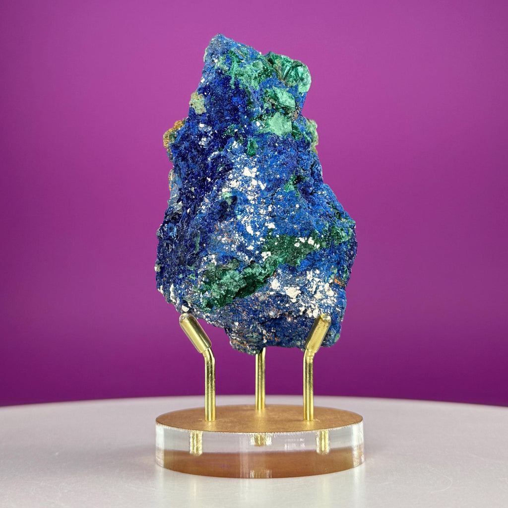 Azurite & Malachite Specimen from Namibia with Display Stand