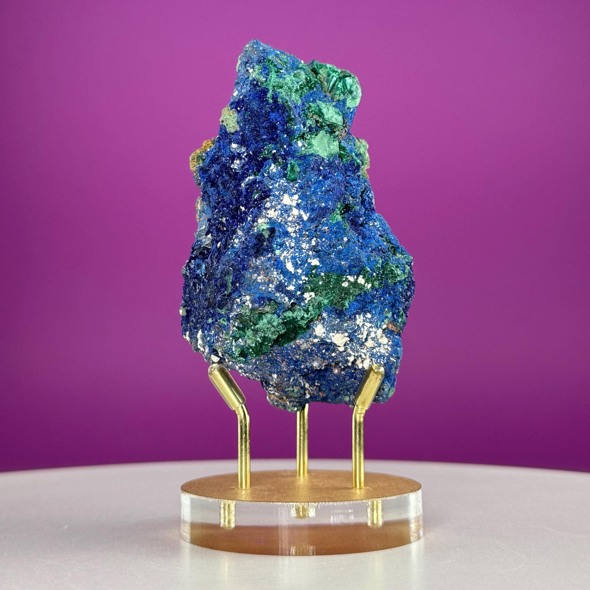 Azurite & Malachite Specimen from Namibia with Display Stand