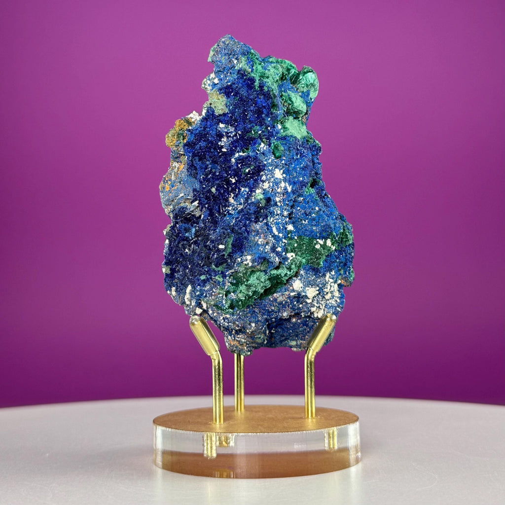 Azurite & Malachite Specimen from Namibia with Display Stand