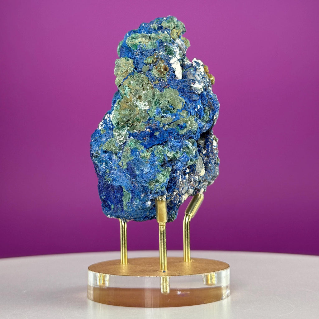 Azurite & Malachite Specimen from Namibia with Display Stand