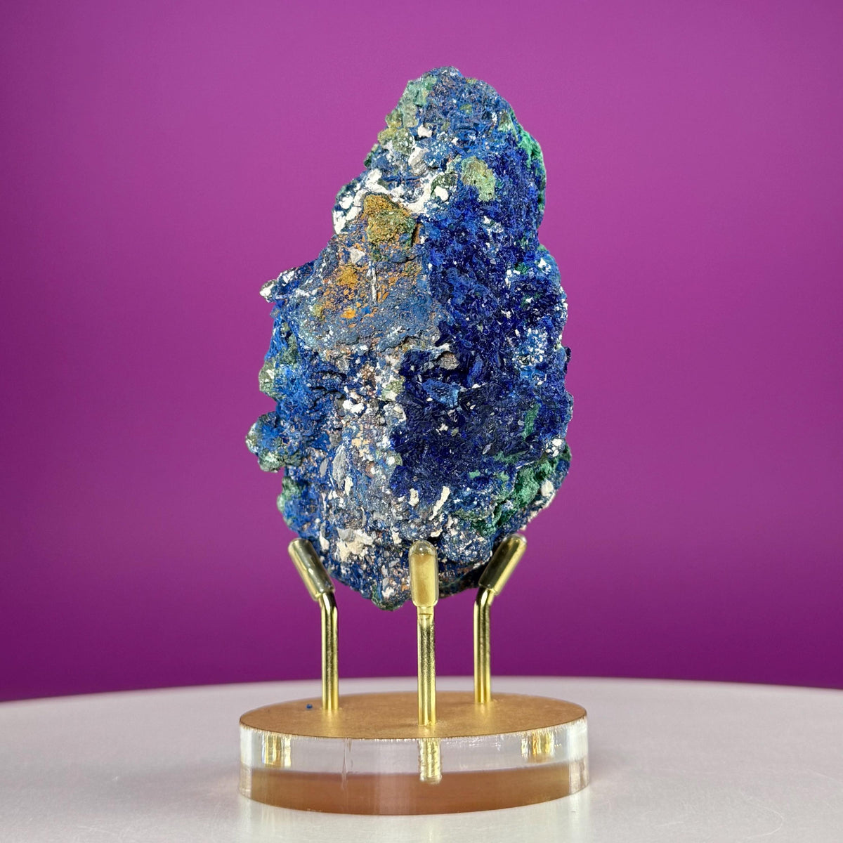 Azurite & Malachite Specimen from Namibia with Display Stand