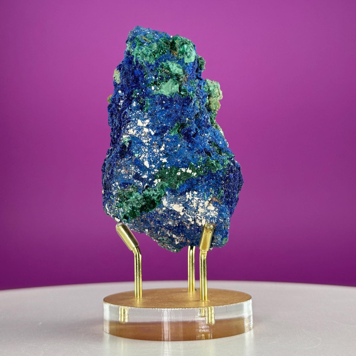 Azurite & Malachite Specimen from Namibia with Display Stand